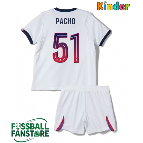 Paris Saint-Germain Willian Pacho #51 Replik Auswärtstrikot Kinder 2026-27 Kurzarm (+ Kurze Hosen)